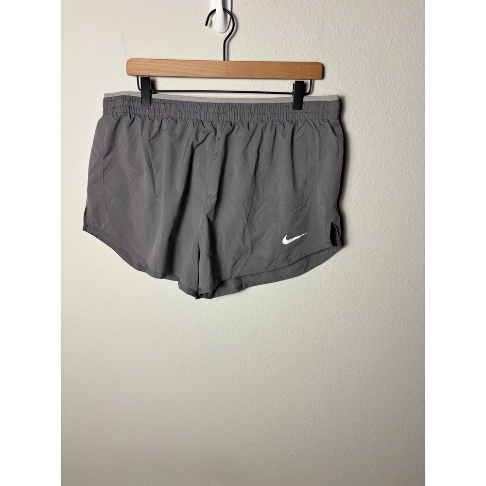 ☀️Nike Dri-FIT Gray Running Shorts Womens XL Elastic Waist Athletic Workout